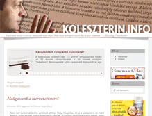 Tablet Screenshot of koleszterin.info